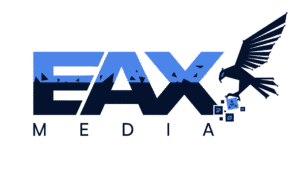 EAX Media logo featuring a stylized eagle and digital elements, representing innovative IT solutions and digital marketing services.